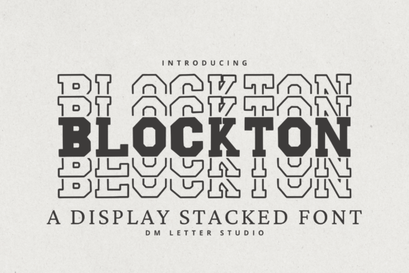Blockton Stacked: Bold Display Font for Handmade Branding