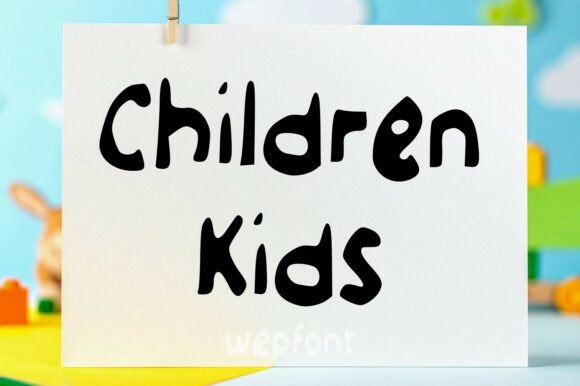 Children Kids Typeface: Playful Display Font for Handmade Brands