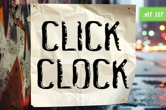 Click Clock Typeface: Urban Display Fonts for Street Culture Campaigns