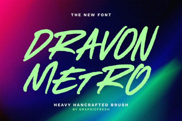 Dravon Metro: Heavy Brush Font for Bold Web Headers