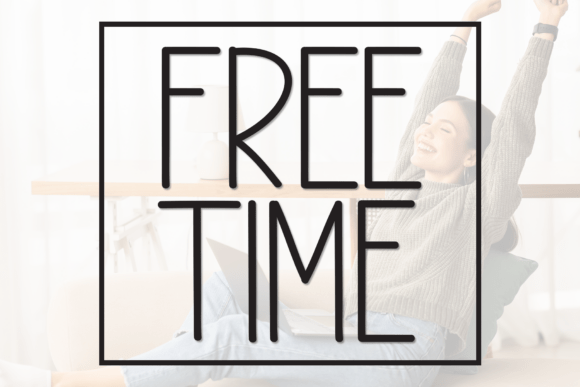 Free Time Handwritten Display Font for Editorial Design