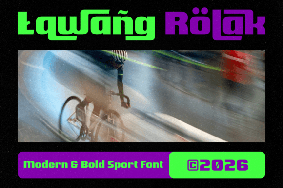 Lawang Rolak: A Modern Bold Sport Typeface for Speed