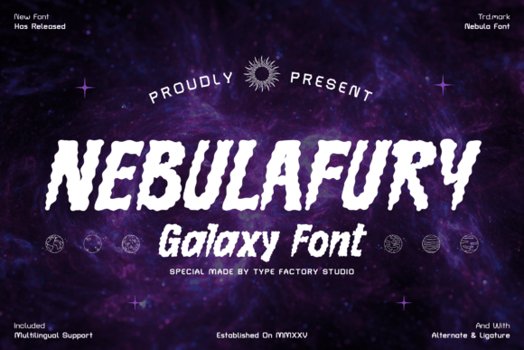 Nebulafury: A Galaxy-Inspired Display Font for Cosmic Editorial Design